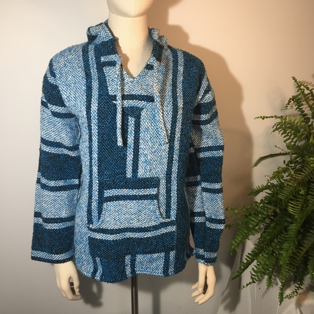 Blue Baja Mexico Hoodie Sz M